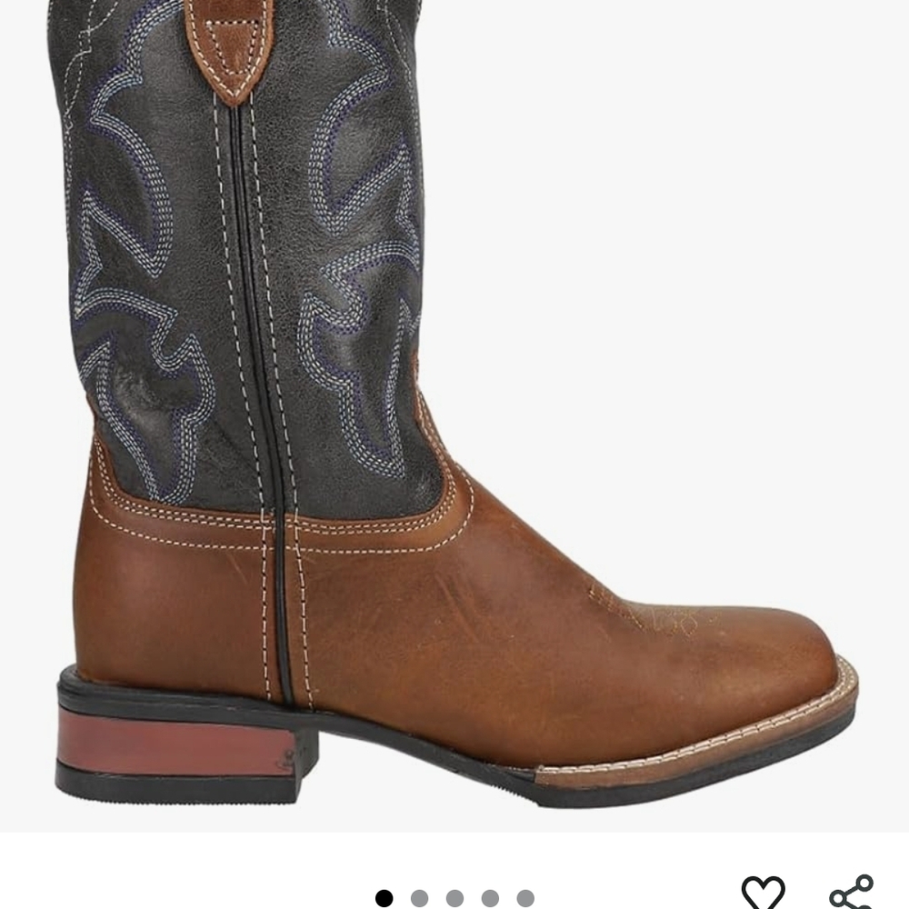 ROPER Unisex Kids Western Square Toe Boot size 7-Big Kid/ Womens 8.5‎